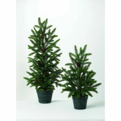 Hot Sale π Sullivans Pine With Pinecones Artificial Tree - Set Of 2 - 12"L X 12"W X 36"H; 12"L X 12"W X 24"H β¨