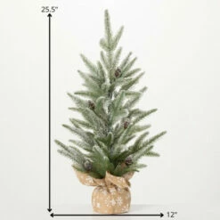 Discount ✨ Sullivans 25.5" Artificial Pine Tree In Burlap Sack - 12"L X 12"W X 25.5"H 🤩 -Sullivans Sales unnamed file 6140