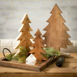 Budget 🎉 Sullivans Mango Wood Large Tree Accents - Set Of 2 - 8.75"L X 2.5"W X 16.75"H; 8.75"L X 2.5"W X 15"H 🔔 -Sullivans Sales unnamed file 6143