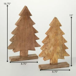 Budget 🎉 Sullivans Mango Wood Large Tree Accents - Set Of 2 - 8.75"L X 2.5"W X 16.75"H; 8.75"L X 2.5"W X 15"H 🔔 -Sullivans Sales unnamed file 6146