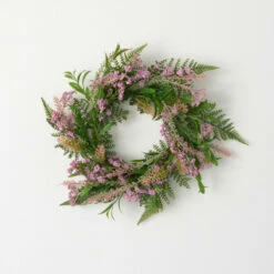 Outlet 🧨 Sullivans Artificial Leafy Blush Berry Wreath; Green 🌟 -Sullivans Sales unnamed file 6152