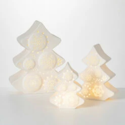 Promo 🧨 Sullivans LED Ceramic Tree - Set Of 3 - 11.25"x4.25"x14.25"; 8"x3"x10.25"; 6"x2.5"x8" 🧨