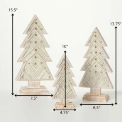 Buy 🌟 Sullivans Resin Bo-Ho Pine Tree - Set Of 3 - 7.5"x3"x15.5"; 6.5"x2.5"x13.75"; 4.75"x2.25"x10" 🎁 -Sullivans Sales unnamed file 6177