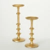Outlet 👍 Sullivans 14 In 10.5 In Gilded Metallic Candle Holders - Set Of 2; Gold - 5.25"L X 5.25"W X 10.5"H; 5.25"L X 5.25"W X 14"H 👍 -Sullivans Sales unnamed file 618