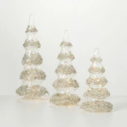 Hot Sale 🥰 Sullivans Glitz Lighted Tree - Set Of 3 - 4.5"x4.5"x11.5"; 4.25"x4.25"x9.5"; 4"x4"x7.5" 🧨