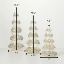 Hot Sale 🥰 Sullivans Glitz Lighted Tree - Set Of 3 - 4.5"x4.5"x11.5"; 4.25"x4.25"x9.5"; 4"x4"x7.5" 🧨 -Sullivans Sales unnamed file 6218