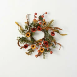 Deals 😀 Sullivans 16" Artificial Berry And Flower Mini Wreath 🧨