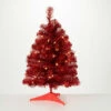 Buy ✨ Sullivans 25" Artificial Lighted Red Tinsel Tree - 14"L X 14"W X 25"H ❤️ -Sullivans Sales unnamed file 6230