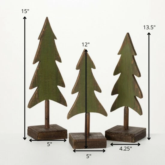 Hot Sale ๐ Sullivans Wood Tabletop Evergreen Trees - Set Of 3 - 5"Lx4"Wx15"H; 4.25"Lx4"Wx13.5"H; 5"Lx4"Wx12"H ๐ 8 Hot Sale ๐ Sullivans Wood Tabletop Evergreen Trees - Set Of 3 - 5"Lx4"Wx15"H; 4.25"Lx4"Wx13.5"H; 5"Lx4"Wx12"H ๐ - Image 6