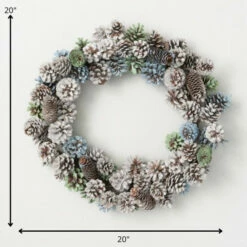 Buy 😍 Sullivans 20" Artificial Flocked Pinecone Wreath 🔥 -Sullivans Sales unnamed file 6242