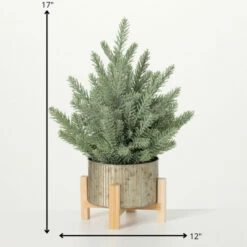Buy 🛒 Sullivans 17" Artificial Evergreen Tree In Raised Pot - 12"L X 12"W X 17"H 😍 -Sullivans Sales unnamed file 6246