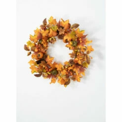 Hot Sale ⌛ Sullivans 22" Pumpkin & Berry Artificial Wreath - 22"L X 7"W X 22"H 🤩