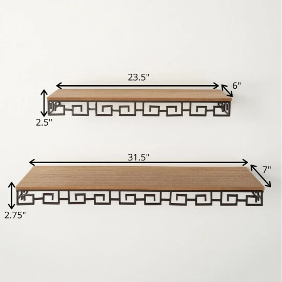 Best Sale 🤩 Sullivans Mod Scalloped Trim Shelf - Set Of 2 ❤️ 6 Best Sale 🤩 Sullivans Mod Scalloped Trim Shelf - Set Of 2 ❤️ - Image 4