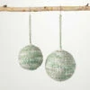 Cheapest 😉 Sullivans Green-White Knit Ball Ornament - Set Of 2 ⌛ -Sullivans Sales unnamed file 6393