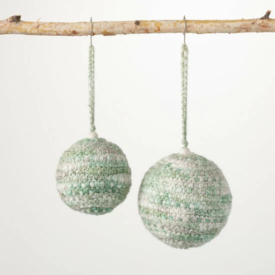 Cheapest 😉 Sullivans Green-White Knit Ball Ornament - Set Of 2 ⌛ 3 Cheapest 😉 Sullivans Green-White Knit Ball Ornament - Set Of 2 ⌛