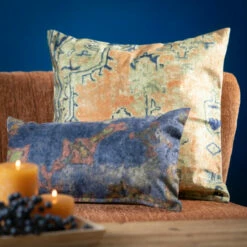 Outlet 😉 Sullivans Blue & Orange Tapestry Pillow ⌛ -Sullivans Sales unnamed file 6482