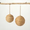 Budget 💯 Sullivans Woven Rattan Ball Ornament - Set Of 2 ✔️