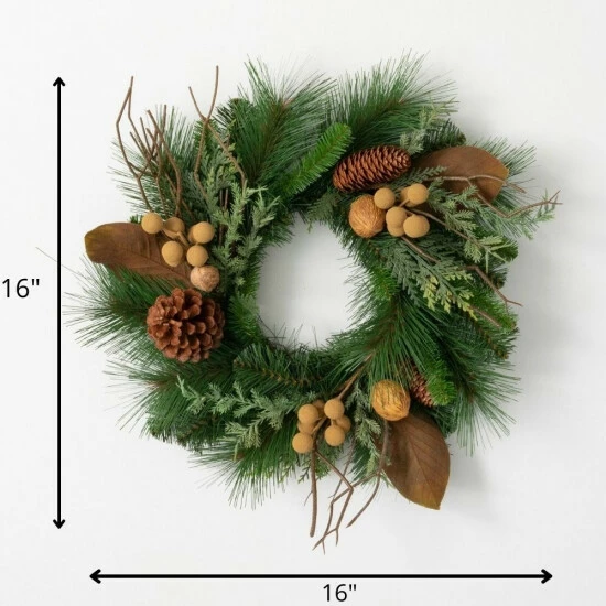 Flash Sale ๐ Sullivans 16" Artificial Pine, Cone & Nut Mini Wreath ๐ 5 Flash Sale ๐ Sullivans 16" Artificial Pine, Cone & Nut Mini Wreath ๐ - Image 3