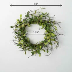Wholesale 😍 Sullivans Artificial 20" Ruscus Leafy Twig Wreath ✔️ -Sullivans Sales unnamed file 654