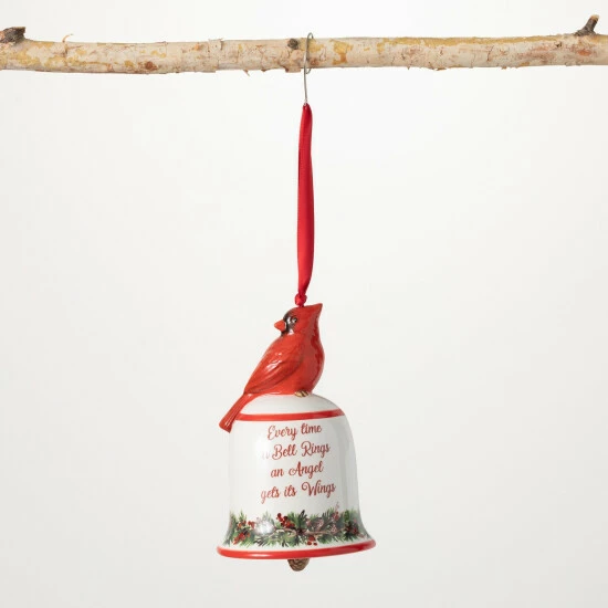 Outlet 🥰 Sullivans Cardinal-Topped Bell Ornament 🌟 3 Outlet 🥰 Sullivans Cardinal-Topped Bell Ornament 🌟