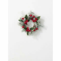 Wholesale 💯 Sullivans 10" Berry & Pine Artificial Mini Wreath 👍