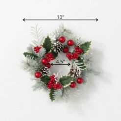 Wholesale 💯 Sullivans 10" Berry & Pine Artificial Mini Wreath 👍 -Sullivans Sales unnamed file 6648