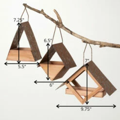 Wholesale ⌛ Sullivans 6.5 In., 7 In. And 7.25 In. Modern Wood Bird Feeder - Set Of 3; Copper 🌟 -Sullivans Sales unnamed file 668