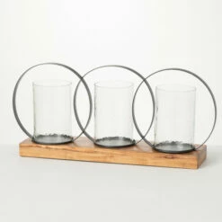 Hot Sale ⭐ Sullivans Triple Hurricane Candle Holder 🧨