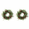Wholesale 🔔 Sullivans 24" Artificial Pine & Berry Wreath - Set Of 2 ⌛