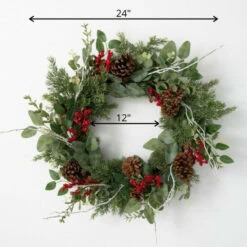 Wholesale 🔔 Sullivans 24" Artificial Pine & Berry Wreath - Set Of 2 ⌛ -Sullivans Sales unnamed file 6712