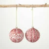 Cheap 💯 Sullivans Red Embossed Ball Ornament - Set Of 2 💯 -Sullivans Sales unnamed file 674