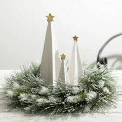 Coupon 🔔 Sullivans 24" Artificial Flocked Mixed Pine Wreath 🌟 -Sullivans Sales unnamed file 6766