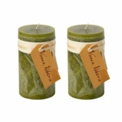 Flash Sale 🛒 Sullivans Moss Timber Pillar Candles - Set Of 2 🥰