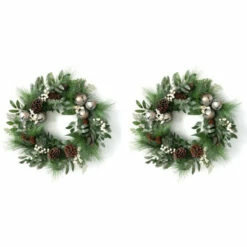Outlet 🤩 Sullivans 24" Artificial Bell & Berry Wreath - Set Of 2 🥰