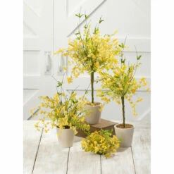 Wholesale 🔔 Sullivans Yellow Wispy Topiary - Set Of 2 🧨 -Sullivans Sales unnamed file 6809