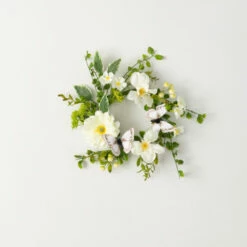 Flash Sale 🥰 Sullivans Artificial Dahlia Botanical Wreath; White 😉 -Sullivans Sales unnamed file 6832