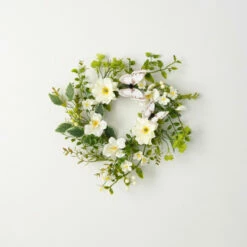 Flash Sale 🥰 Sullivans Artificial Dahlia Botanical Wreath; White 😉 -Sullivans Sales unnamed file 6835