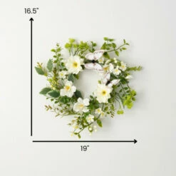 Flash Sale 🥰 Sullivans Artificial Dahlia Botanical Wreath; White 😉 -Sullivans Sales unnamed file 6836
