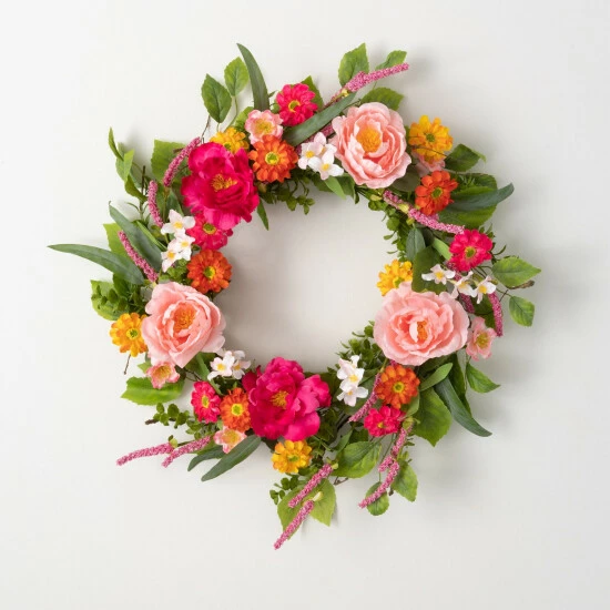 Best deal ✔️ Sullivans Artificial Vibrant Floral Wreath; Pink ⭐ 3 Best deal ✔️ Sullivans Artificial Vibrant Floral Wreath; Pink ⭐