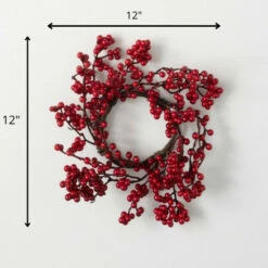 Coupon 🤩 Sullivans 12" Artificial Red Berry Mini Wreath 🛒 -Sullivans Sales unnamed file 6857