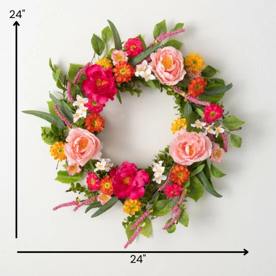 Best deal ✔️ Sullivans Artificial Vibrant Floral Wreath; Pink ⭐ 5 Best deal ✔️ Sullivans Artificial Vibrant Floral Wreath; Pink ⭐ - Image 3