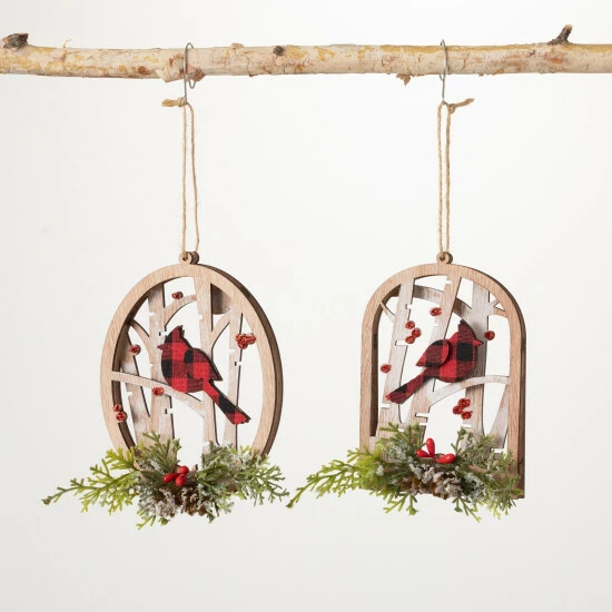 New 🔥 Sullivans Wood Cardinal Ornament - Set Of 2 😍 3 New 🔥 Sullivans Wood Cardinal Ornament - Set Of 2 😍