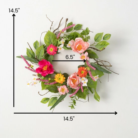 Best deal ✔️ Sullivans Artificial Vibrant Floral Wreath; Pink ⭐ 7 Best deal ✔️ Sullivans Artificial Vibrant Floral Wreath; Pink ⭐ - Image 5