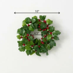 Hot Sale 🌟 Sullivans 10" Berry Leaf Artificial Mini Wreath 💯 -Sullivans Sales unnamed file 6954