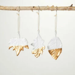 Budget 🔥 Sullivans Gold-Dipped Leaf Ornament - Set Of 3 ⌛
