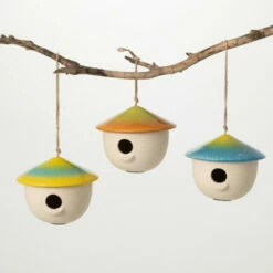 Coupon 😉 Sullivans Bulb-Shaped Hanging Birdhouses - Set Of 3 💯