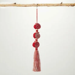Hot Sale 🌟 Sullivans Red Felt 🍬 Candy Tassel Ornament 🎁