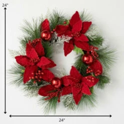 Cheapest ๐ Sullivans 24" Artificial Poinsettia And Pine Wreath ๐ 7 Cheapest ๐ Sullivans 24" Artificial Poinsettia And Pine Wreath ๐ -Sullivans Sales unnamed file 7031