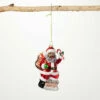 Outlet 🥰 Sullivans Black Santa Glass Ornament 🧨