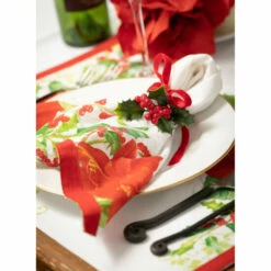 Wholesale 🧨 Sullivans Poinsettia Cotton Napkin - Set Of 4 👍 -Sullivans Sales unnamed file 7088